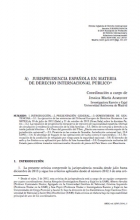 Jurisprudencia española en materia de Derecho internacional público (segundo semestre de 2013)